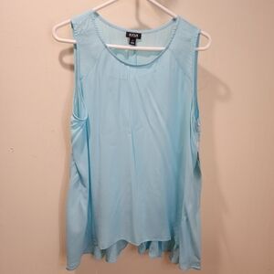 a.na. a  new Aproach aqua tank top Sleeveless light weight  rayon blouse size L
